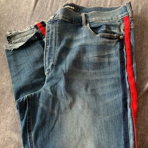 EXPRESS High Rise Striped Jeggings (Leggings)